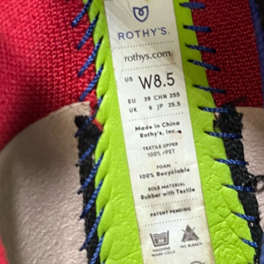 Rothy’s The Point Red Classic Flats | Washable Knit Shoes | Women’s 8.5 - Picture 7 of 7